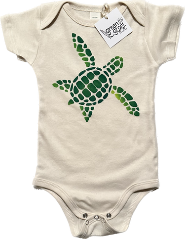 Hand-Painted Honu Organic Onesie